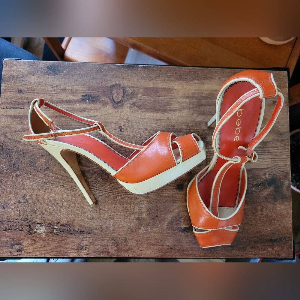 RARE Bebe sexy vintage leather heels